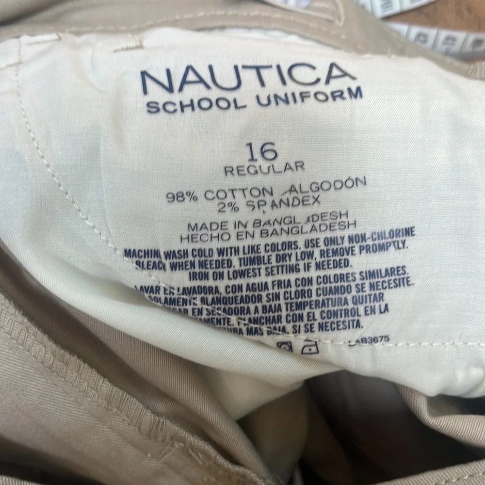 NWT Nautica School Uniform Boy’s Khaki Pants Size 16